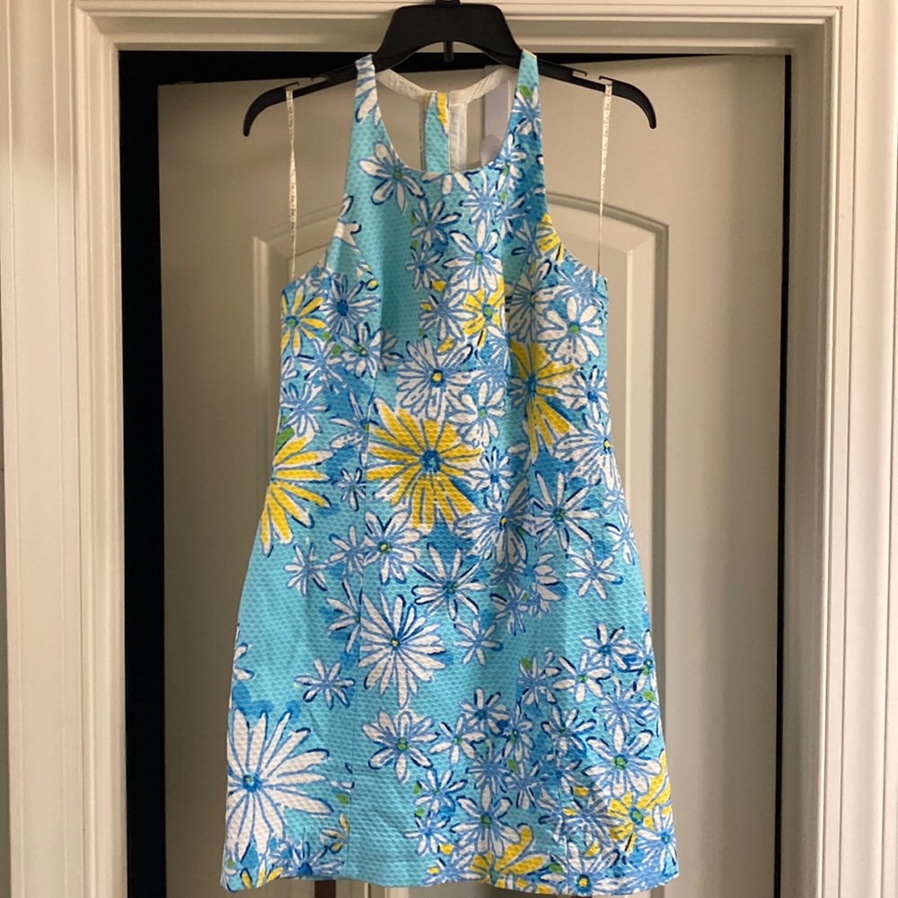 COPY - Lily Pulitzer sunflower dress -blue and yellow